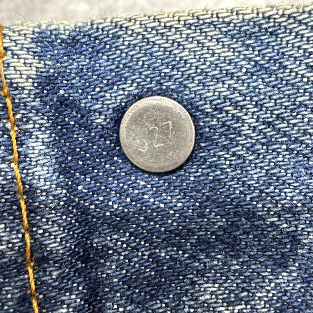 Vintage Levis Denim Jacket 44 Blue Trucker Type III Lined 1980s Distressed USA
